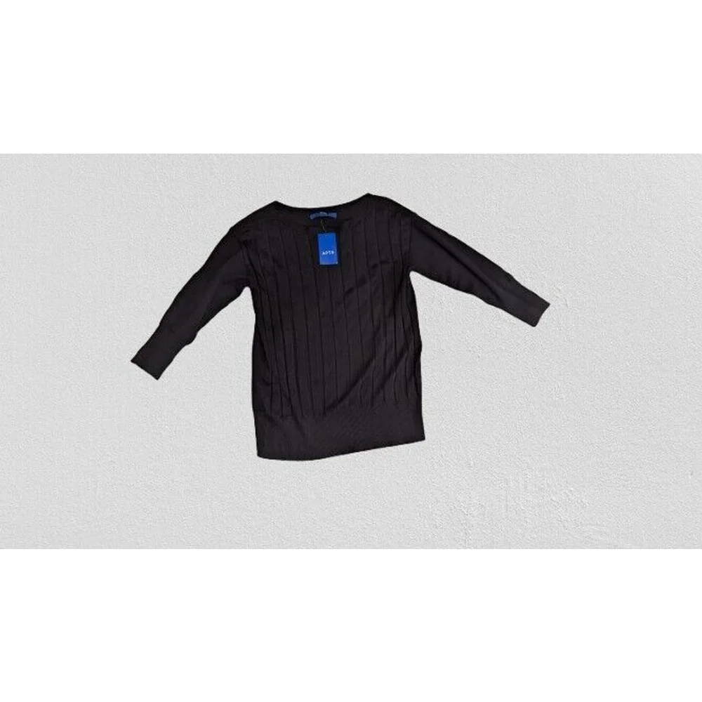 Apt 9 Black Small Sweater NWT 3/4 Sleeve Classic - Picture 3 of 7